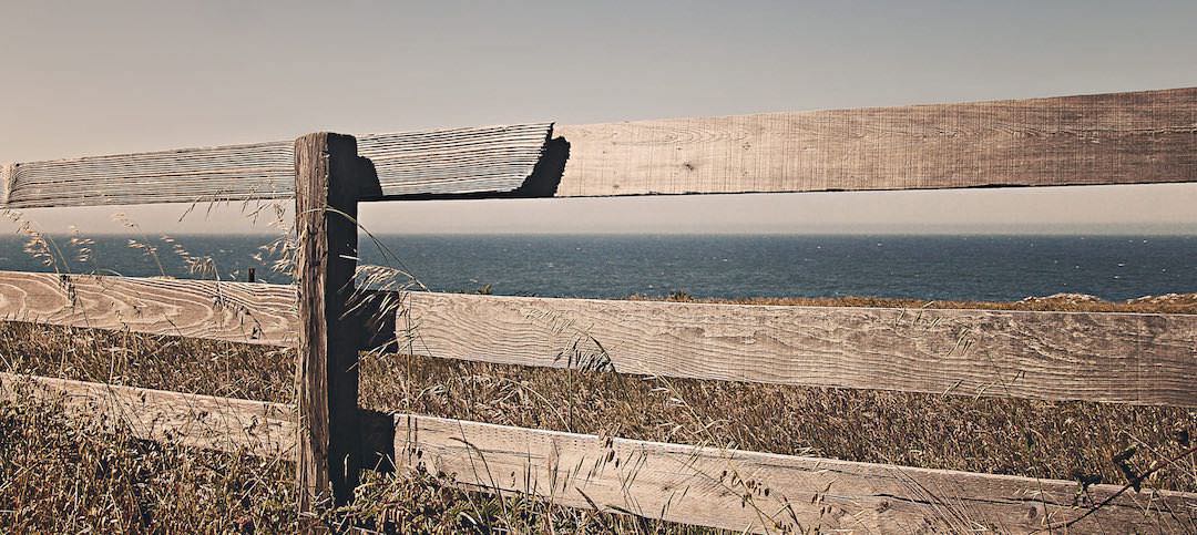 Fence along the ocean